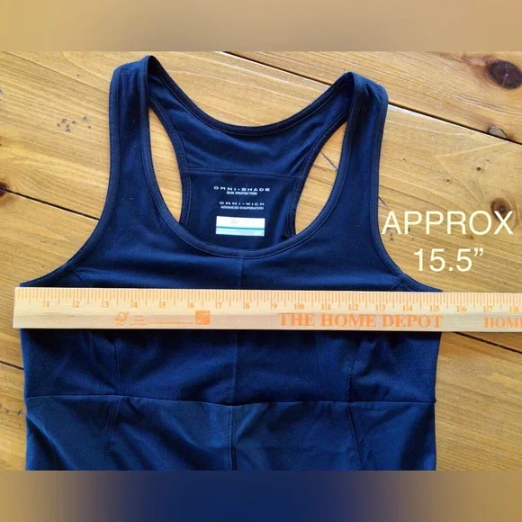 COLUMBIA, LIKE NEW! OMNI SHADE RACERBACK SUN PROTECTIVE SPORT DRESS BLACK - Picture 4 of 10